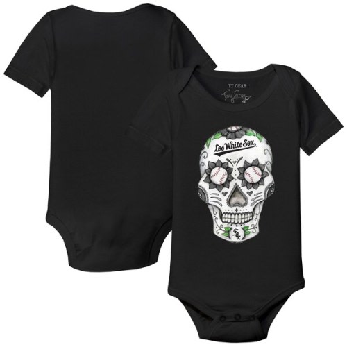 Infant Chicago White Sox Tiny Turnip Black Sugar Skull Bodysuit
