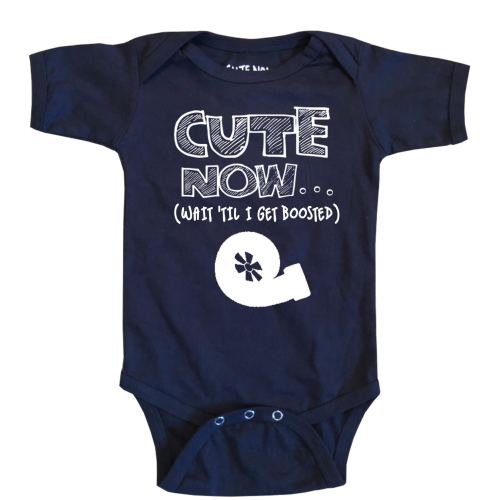 Cute Now... Wait &#39;Til I Get Boosted Infant Baby Turbo Booster Car Bodysuit Cotton