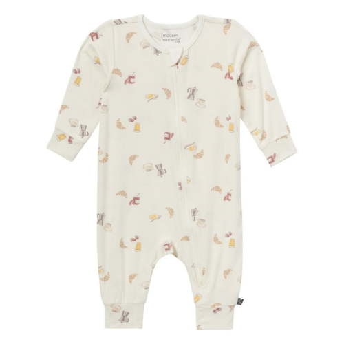 Modern Moments by Gerber Baby Neutral Super Soft Long Sleeve Coverall With Mitten Cuff, Sizes Newborn - 12 Months