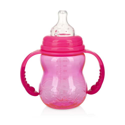 Nuby 3 Stage Grow with Me Bottle to Cup 8oz Pink