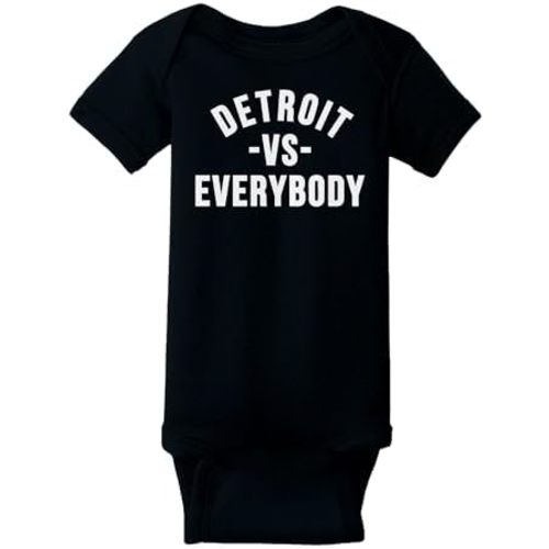 UGP Campus Apparel Detroit Vs Everybody - Michigan Pride Infant Creeper Bodysuit