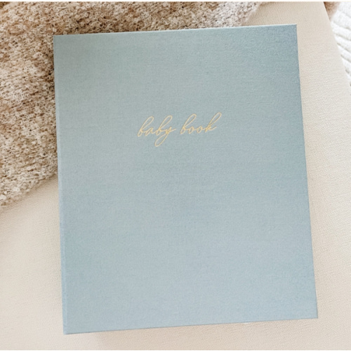 First Year Baby Memory Book - Dusty Blue