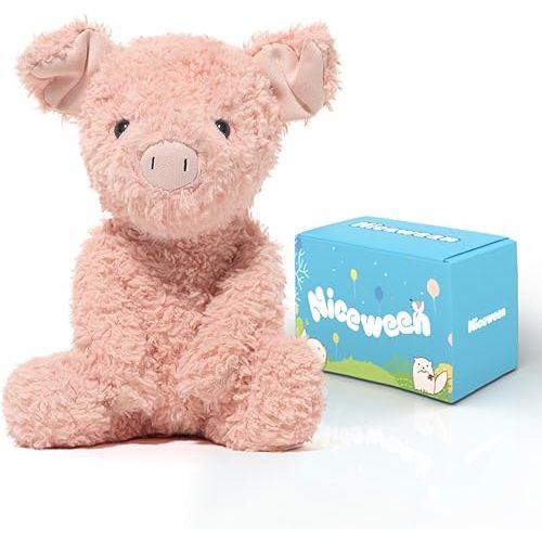 Stuffed Animals Pig Plush Toys 11.8 inches Piggy Stuffed Animal Soft and Cuddly for Boys and Girls Doll Gift for Kids