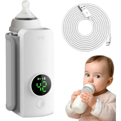 Portable Bottle Warmer for Travel, Fast Warming Comfortable Baby Feeding On The Go, Waterless Milk Warming with Battery-Powered for Home Outdoor