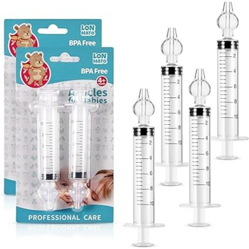 Baby Nasal Aspirator - Professional Rinse System Baby Nasal Irrigator Portable Infant Nose Cleaner Quick Rinse Device BPA Free Nose Sucker for Baby Newborn Infants Kids Children (2 Pieces)