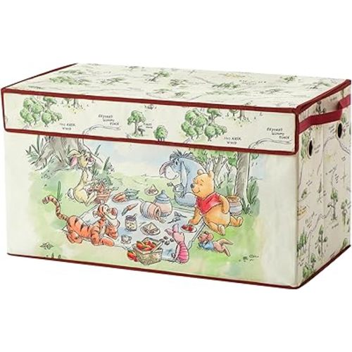 Idea Nuova Disney Winnie the Pooh Collapsible Storage Trunk, Durable with Soft Lid, 28.5"x14.5"x16"
