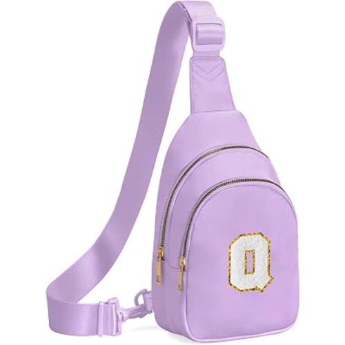 Birthday Gifts for 7 8 9 10 11 12 13 Year Old Girls Small Initial Sling Bag Cross Body Bag Fanny Pack for Girls