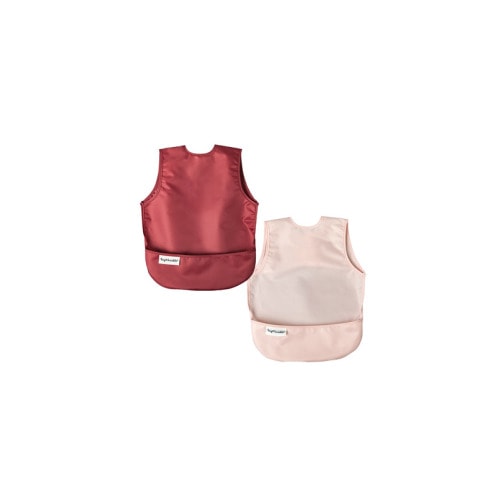 Tiny Twinkle Apron Bib Pack Rose and Burgundy