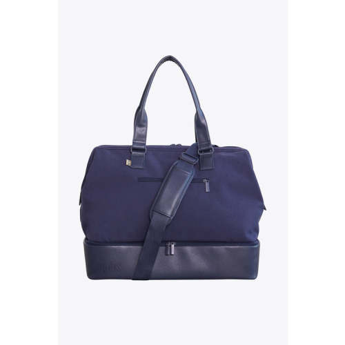 BÉIS 'The Weekender' in Navy - Small Blue Weekender Bag & Travel Duffle Bag