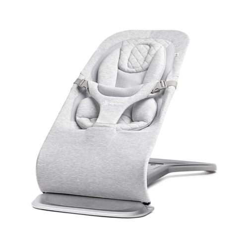Ergobaby Evolve 3-in-1 Bouncer, Adjustable Multi Position Baby Bouncer Seat, Fits Newborn to Toddler, Light Grey