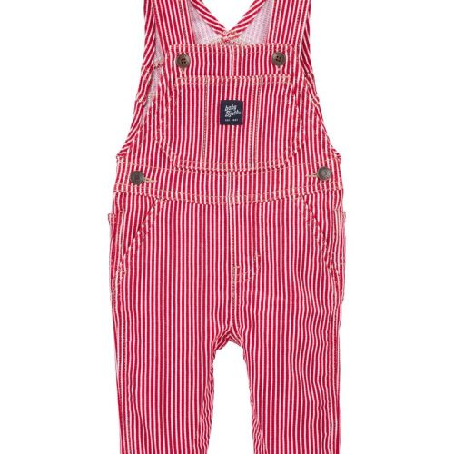 Red Baby Stretchy Hickory Stripe Overalls | Carter’s Oshkosh Canada