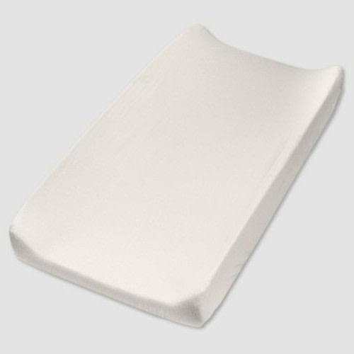 Honest Baby Organic Cotton Changing Pad Cover, Color: Sugar Swizzle/Ivory