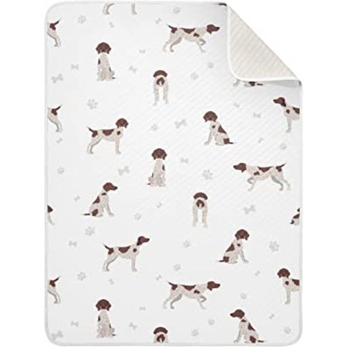 Swaddle Blanket German Shorthaired Pointer Cotton Blanket for Infants, Receiving Blanket, Lightweight Soft Swaddling Blanket for Crib, Stroller, Nursery Blankets, Puppy, 30x40 in