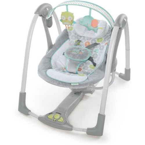 Ingenuity Swing 'n Go Portable 5-speed Baby Swing With Nature Sounds - Hugs & Hoots