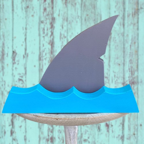Shark Fin Wood Decor, Summer Tiered Tray Decor, Ocean Decor, Shark Decor, Beach Decor