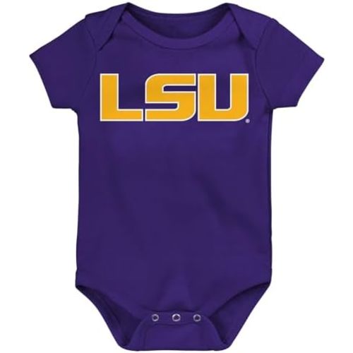 Outerstuff NCAA Officially Licensed Newborn & Infants 0-24 Months Primary Logo Creeper Bodysuit Romper