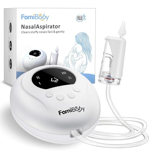 Electric Nasal Aspirator for Babies and Toddlers | Baby Nose Sucker with 3 Suction Levels | Easy-to-Clean Nose Aspirator for Babies | Portable Booger Sucker