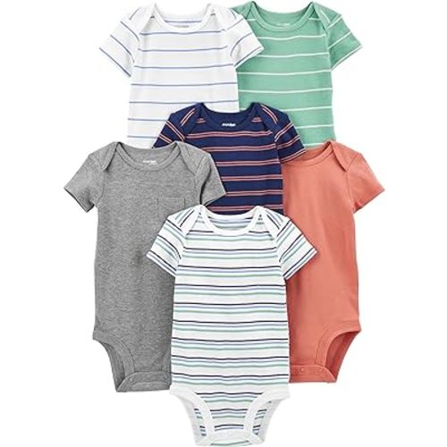 Simple Joys by Carter's Baby Boys' 6-Pack Short-Sleeve Bodysuit