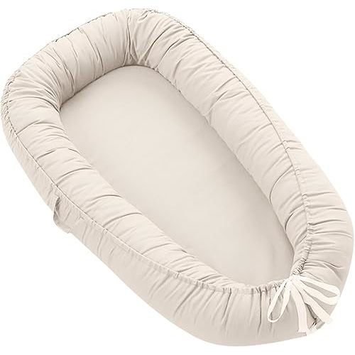 Baby Lounger for Newborn, Portable Infant Nest for 0-24 Months, Soft Breathable Co Sleeper for Bed & Floor, Infant Lounger Baby Essentials for Travel and Home