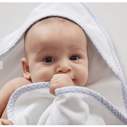 Gingham Baby Hooded Towels & Washcloths | Pottery Barn Kids