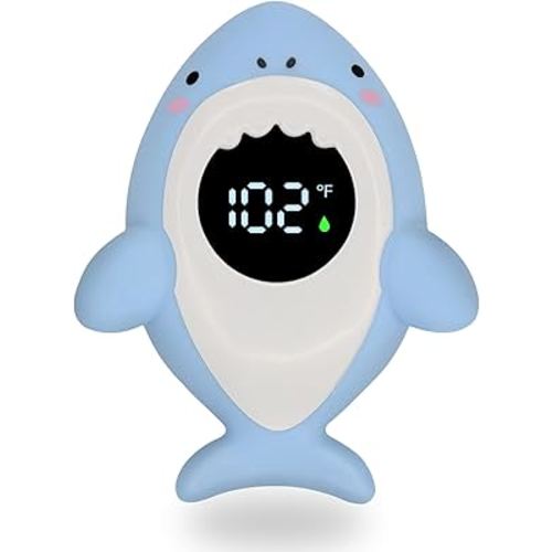 Baby Bath Water Thermometer for Bathtub Temperature - Safety Tub Thermometer with Temp Warning - Bath Thermometer & Room Thermometer Floating Baby Bath Toy for Infants Newborn Toddlers Girls Boys