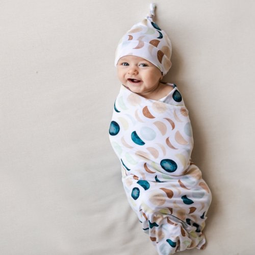 Luna Neutral Bamboo Viscose Swaddle + Hat Set
