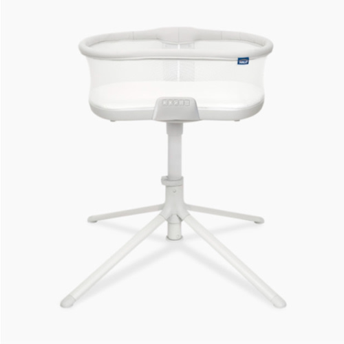HALO BassiNest Soothing Swivel Sleeper 3.0S, Over-Bed Baby Bassinet with Vibrations, White Noise, Nightlight, and Safe Close-Sleeping Design, Grey