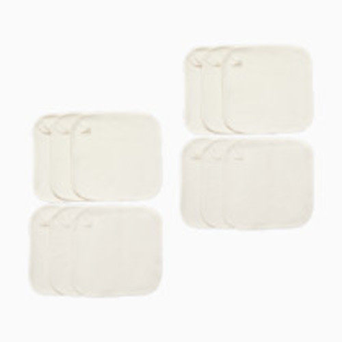 Small Story Organic Cotton Washcloth (6 Pack) - White, 12
