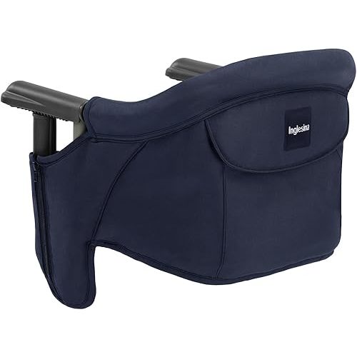 Inglesina Fast Table Chair, Navy - Portable Baby High Chair - for Babies & Toddlers 6-36 Months - Collapsible Design - Fits Tables 0.8'' to 3.5'' Thick - Compact & Easy to Use - Travel Bag Included