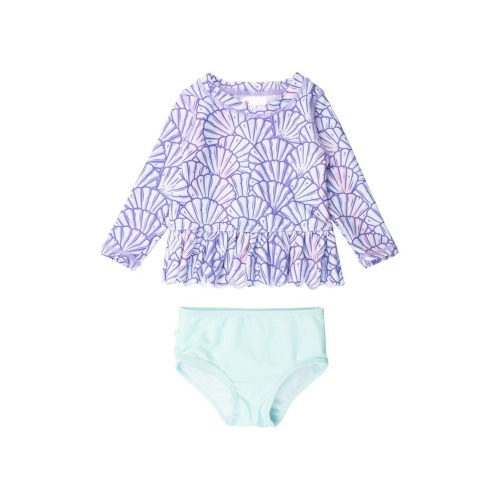 Magical Mermaid Two-Piece Rashguard Swimsuit, 3-6M