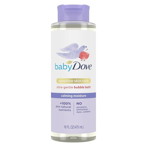 Baby Dove Bubble Bath Calming Moisture for nourished Skin and More restful Sleep Sensitive Skin Care with Skin-Natural nutrients 16 oz