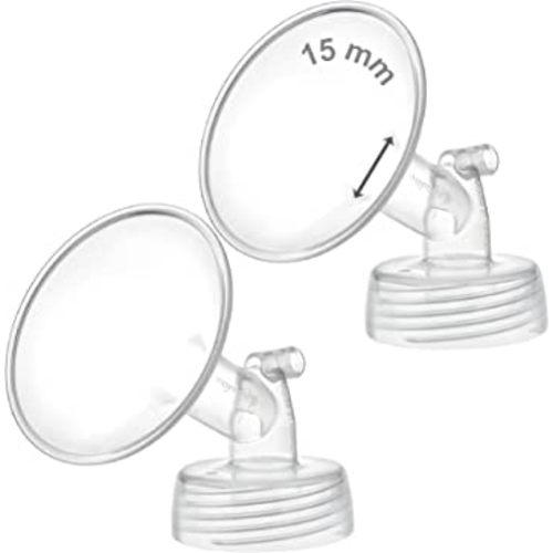 Maymom Wide Neck Pump Parts for Spectra S1/S2 Pumps; Incl Wide Mouth Flanges; Not Original Spectra Flange; Replaces Spectra Shield (15 mm flange)