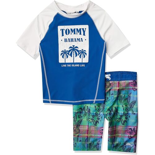 Tommy Bahama Boys' Rashguard and Trunks Swimsuit Set