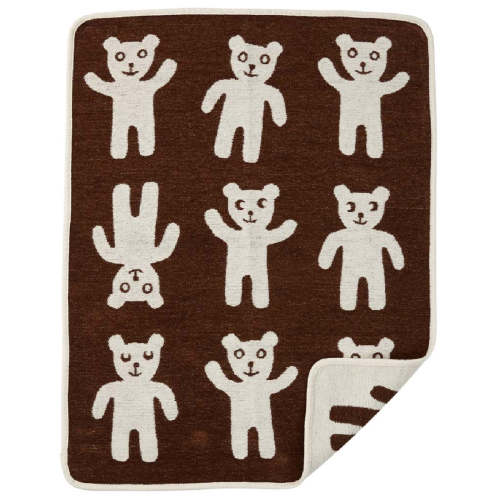 Bruno Organic Cotton Chenille Baby Blanket & Plush Toy, Brown