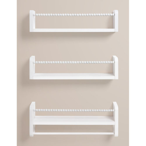 Ebern Designs Nursery 3 Piece Pine Solid Wood Floating Shelf & Reviews | Wayfair