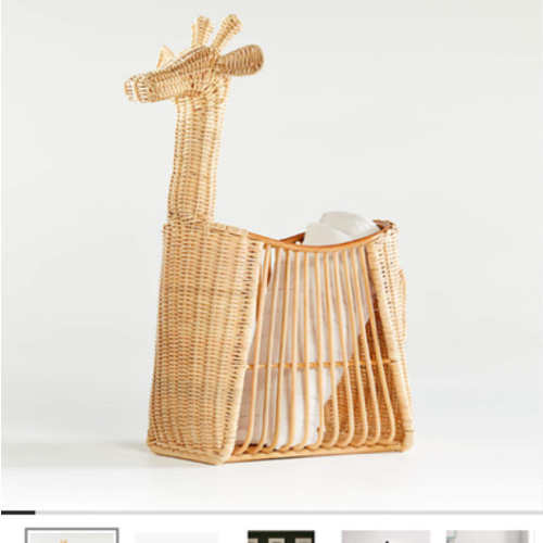 Giraffe Rattan Floor Storage Basket