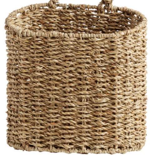 Trista Natural Seagrass Hanging Wall Basket - World Market
