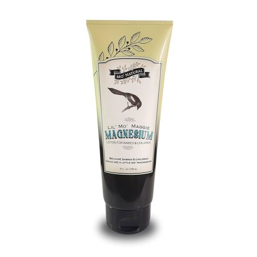 Mo' Natural Lil' Mo’ Maggie Transdermal Magnesium Lotion for Kids | Zechstein Magnesium | Organic Opulent Oils & Shea Butter 8 fl oz