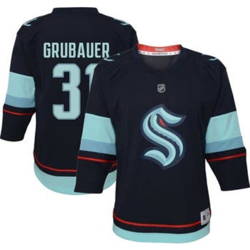 Toddler Philipp Grubauer Deep Sea Blue Seattle Kraken Home Replica Player Jersey, 2-4T