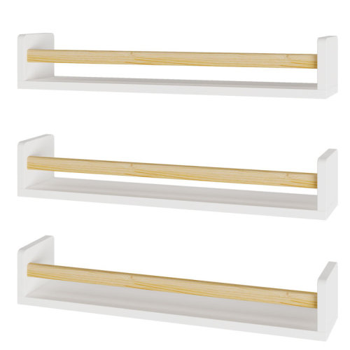 Edney 3 Piece Paulownia Solid Wood Floating Shelf