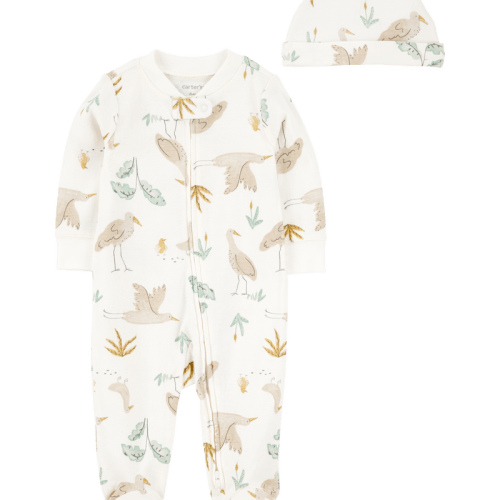 Ivory Baby 2-Piece 2-Way Zip Sleeper & Headwrap Set | Carter’s Oshkosh Canada