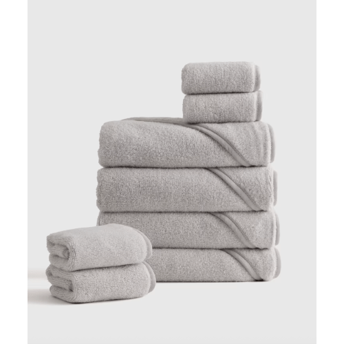 Organic Turkish Cotton Baby Bath Bundle 8-Pack in Light Grey