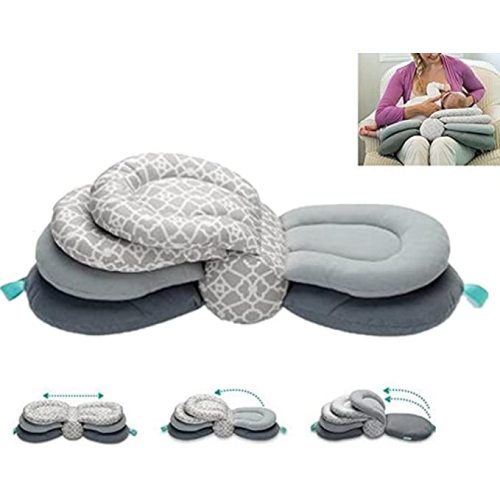 VUPUPYBaby Breastfeeding Pillow Nursing Pillow,Best for Mom,Adjustable Height Polyester Proper (Gray)