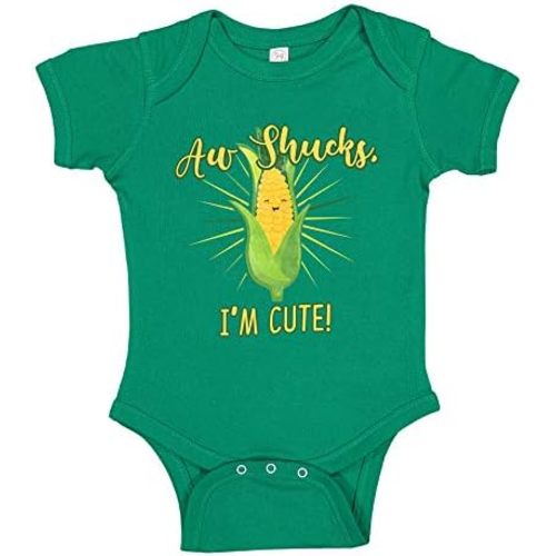 Corn Baby Bodysuit One Piece or Toddler T-Shirt Aw Shucks I'm Cute Farm Clothing