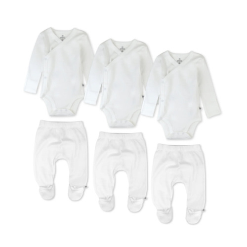6-Pack Organic Cotton Long Sleeve Kimono Bodysuit & Footed Pant Bundle | Honest Baby Clothing