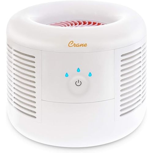 Crane Quiet HEPA Air Purifier for Home, Pets & Baby Nursery