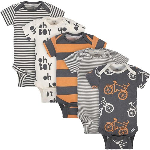 Grow by Gerber baby-girls 5-pack Short-sleeve Onesies Bodysuits
