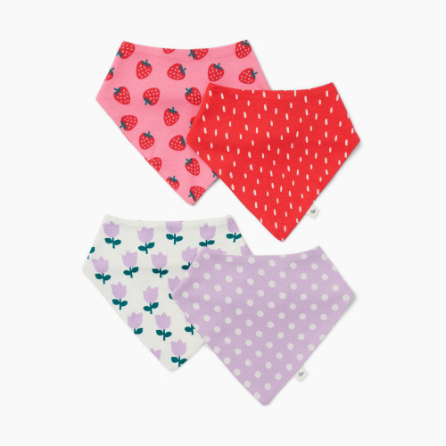 Small Story Bandana Bib (4 Pack) - Berry Sweet, Os