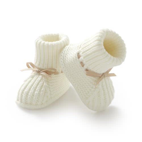 mimixiong Baby Booties Newborn Infant Sock Shoes Hand Knitting Crochet Boy and Girl Cozy Shoes