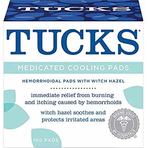 TUCKS Medicated Cooling Pads 100 Each (Pack of 3)
